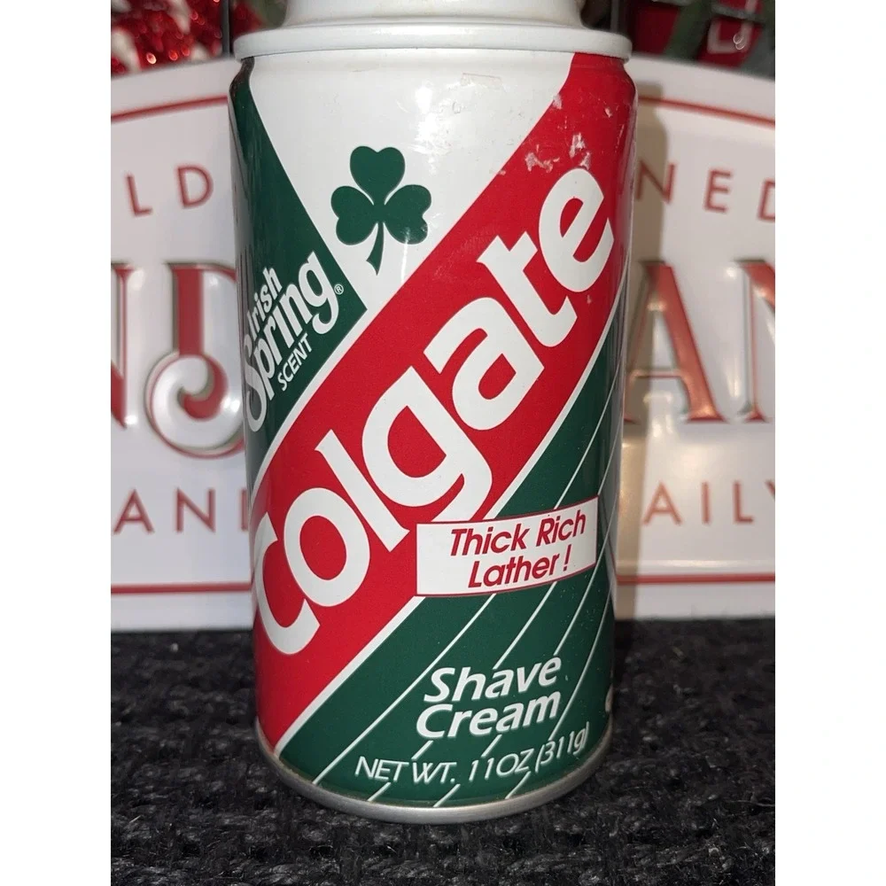 Vintage Colgate Irish Spring Scent Shaving Cream, 11oz., New Old Stock‎